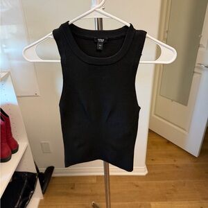 Express Black Ribbed Tank Top